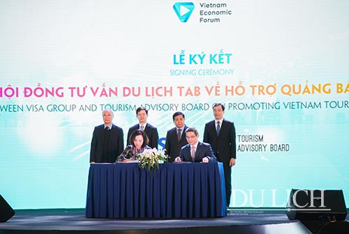  Hội đồng Tư vấn Du lịch Việt Nam (TAB) và VISA sẽ ký kết hợp tác về hỗ trợ quảng bá điểm đến của Du lịch Việt Nam, dưới sự chứng kiến của lãnh đạo các Bộ VHTTDL, Bộ Kế hoạch Đầu tư và Hiệp hội Du lịch Việt Nam
